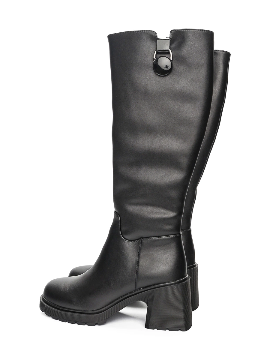 Сапоги кожаные на каблуке